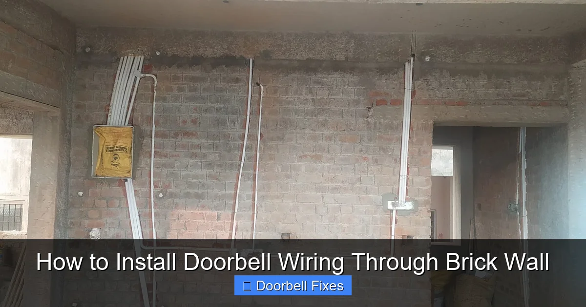 How to Install Doorbell Wiring Through Brick Wall