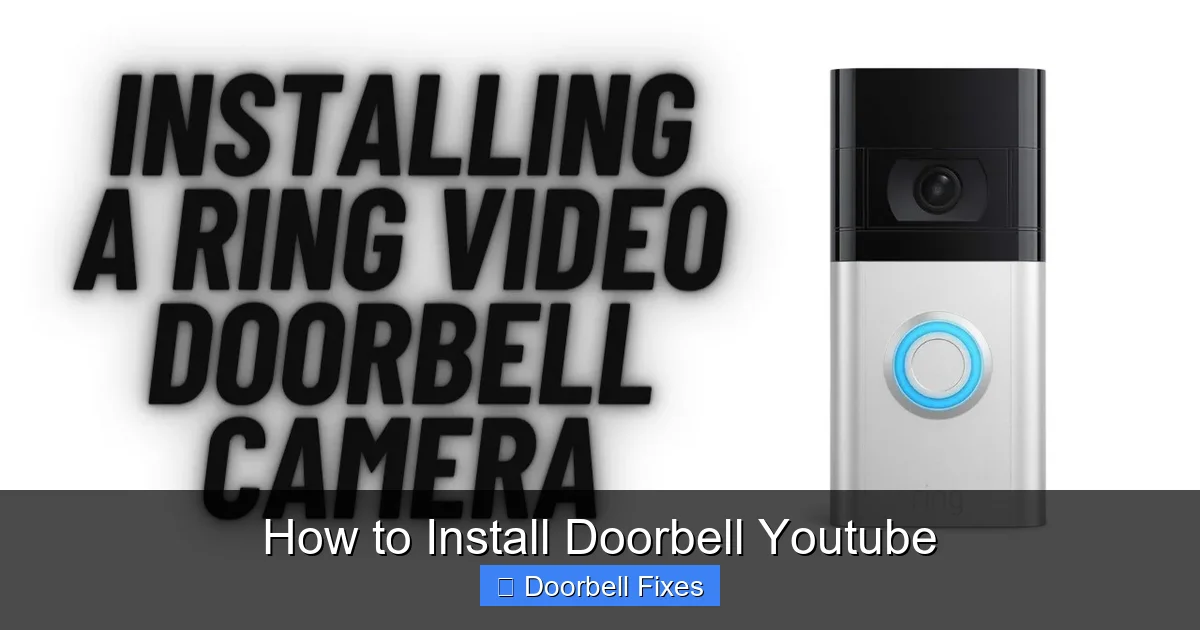 How to Install Doorbell Youtube