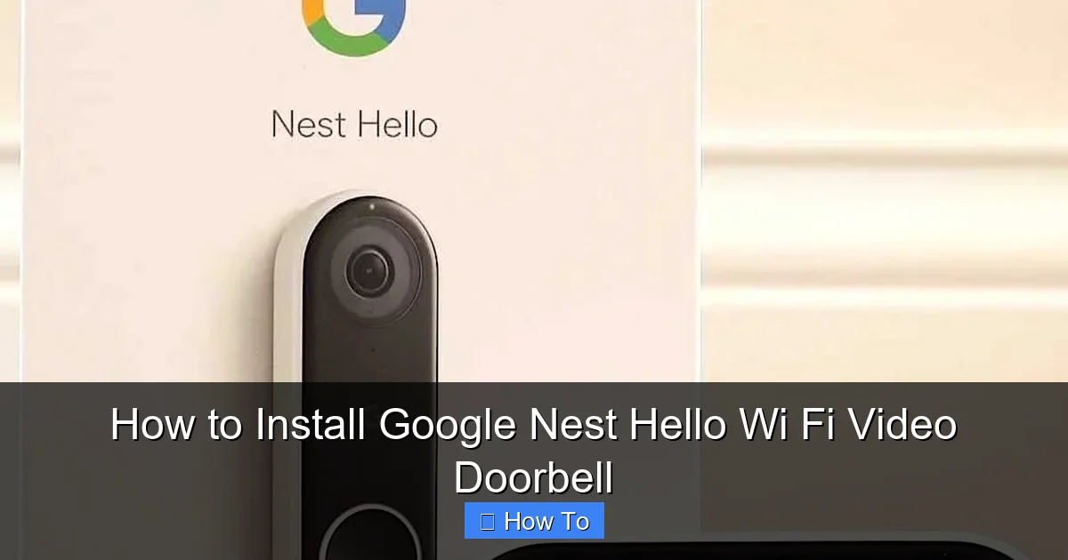 How to Install Google Nest Hello Wi Fi Video Doorbell