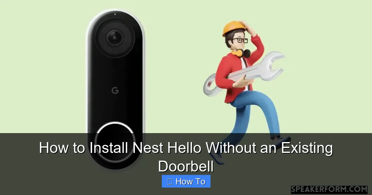 How to Install Nest Hello Without an Existing Doorbell