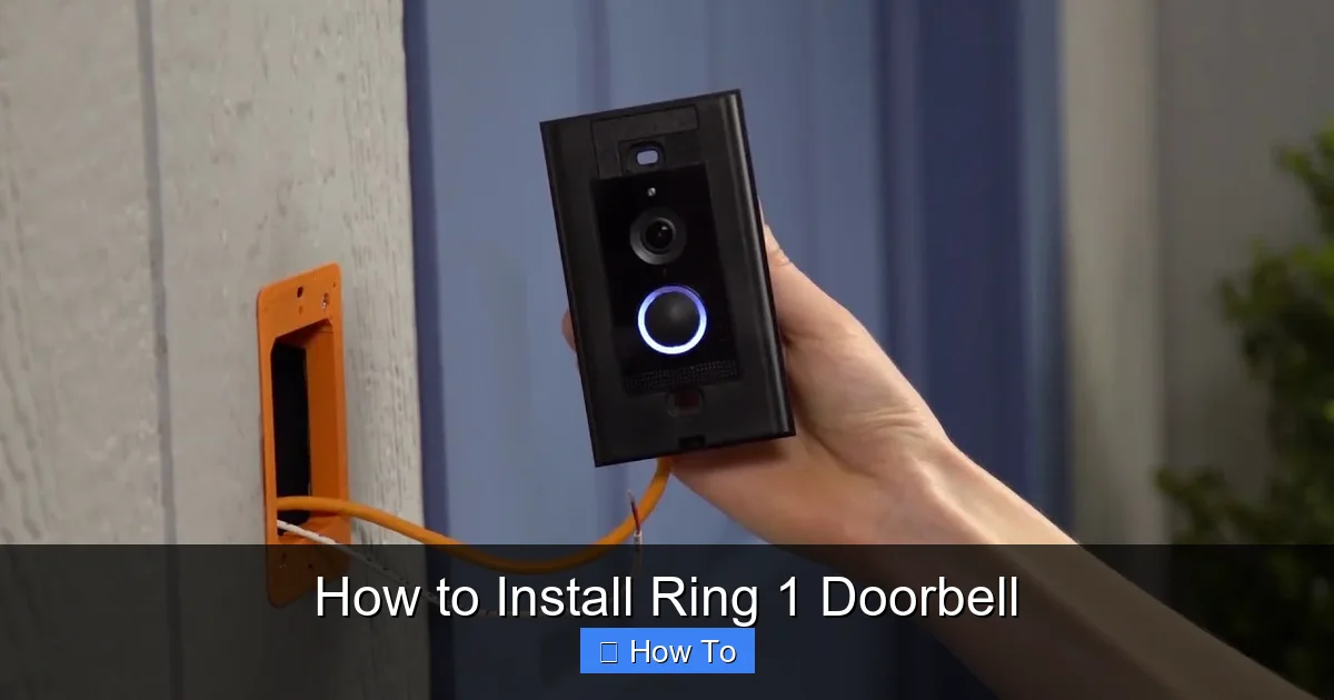 How to Install Ring 1 Doorbell