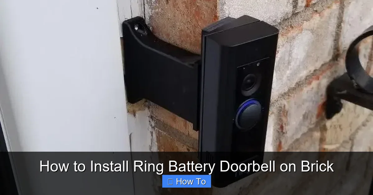 How to Install Ring Battery Doorbell on Brick