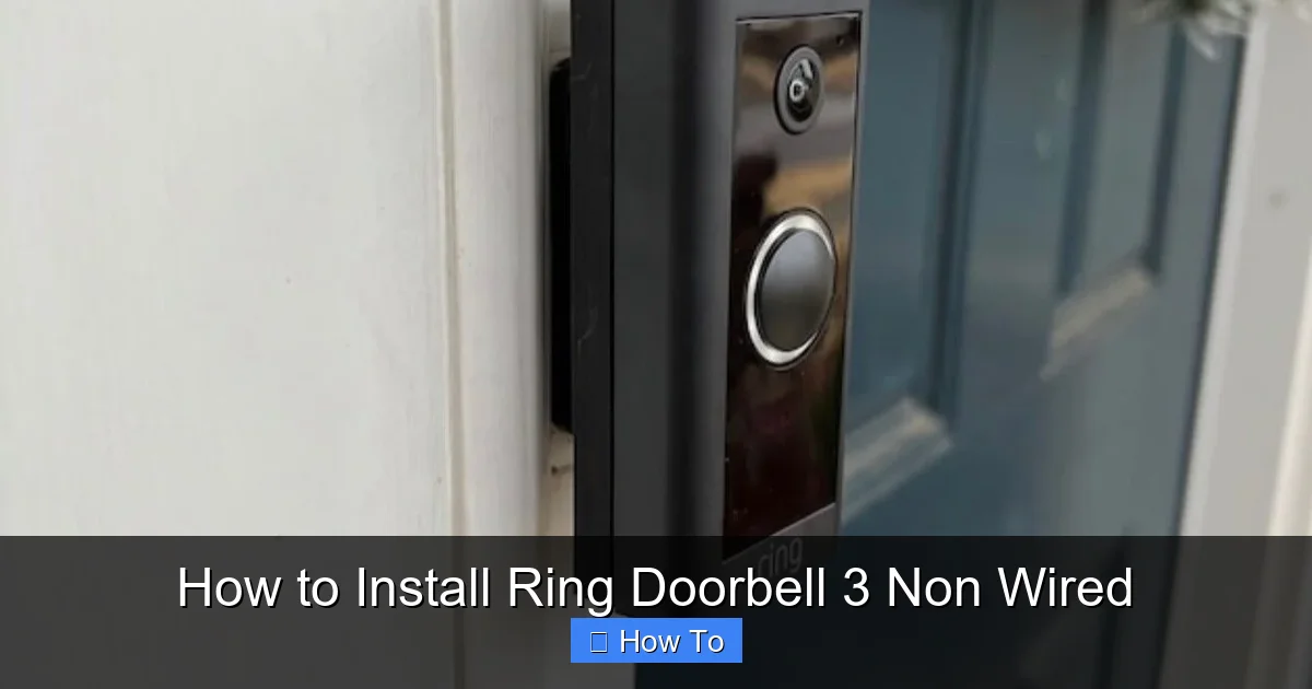 How to Install Ring Doorbell 3 Non Wired