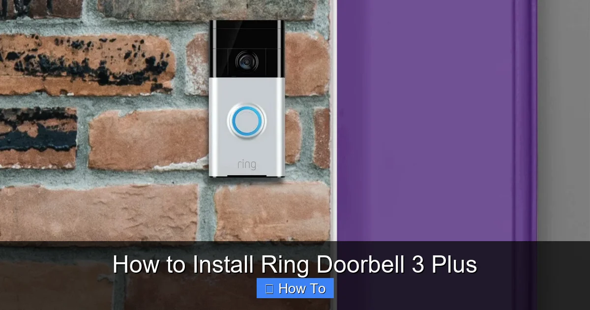 How to Install Ring Doorbell 3 Plus