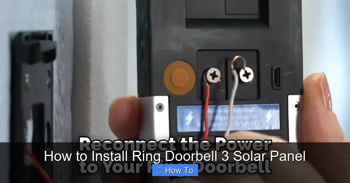 How to Install Ring Doorbell 3 Solar Panel