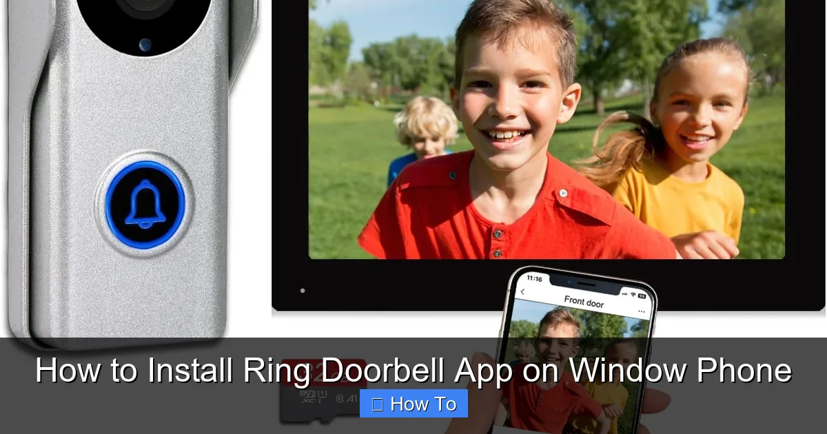 How to Install Ring Doorbell App on Window Phone