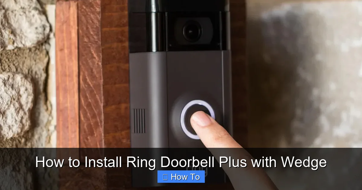 How to Install Ring Doorbell Plus with Wedge