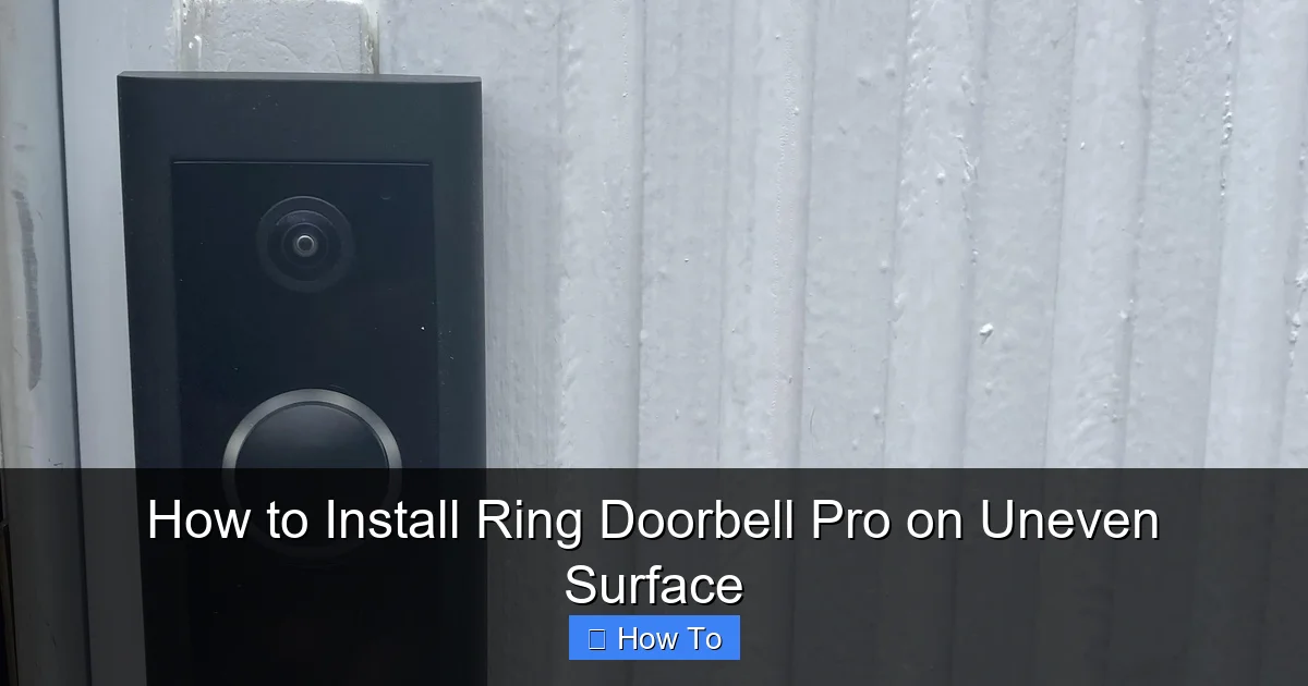 How to Install Ring Doorbell Pro on Uneven Surface
