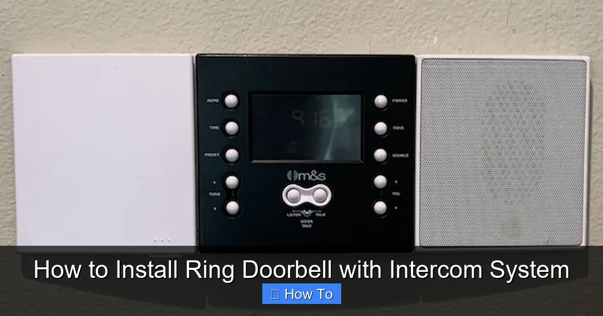 How to Install Ring Doorbell with Intercom System