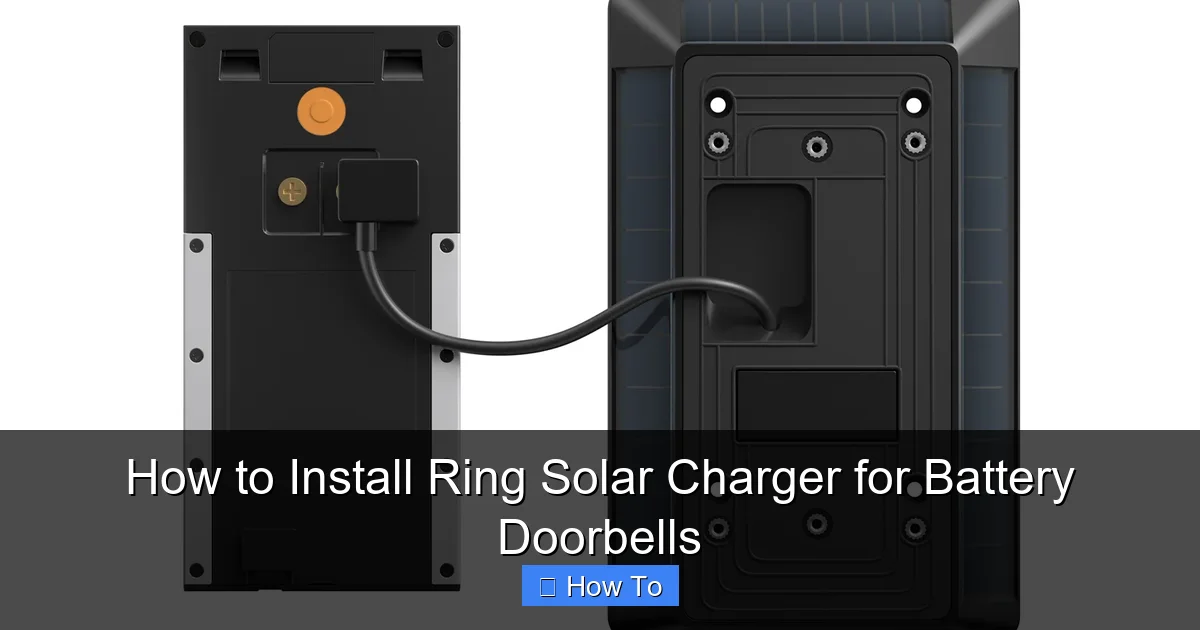 How to Install Ring Solar Charger for Battery Doorbells