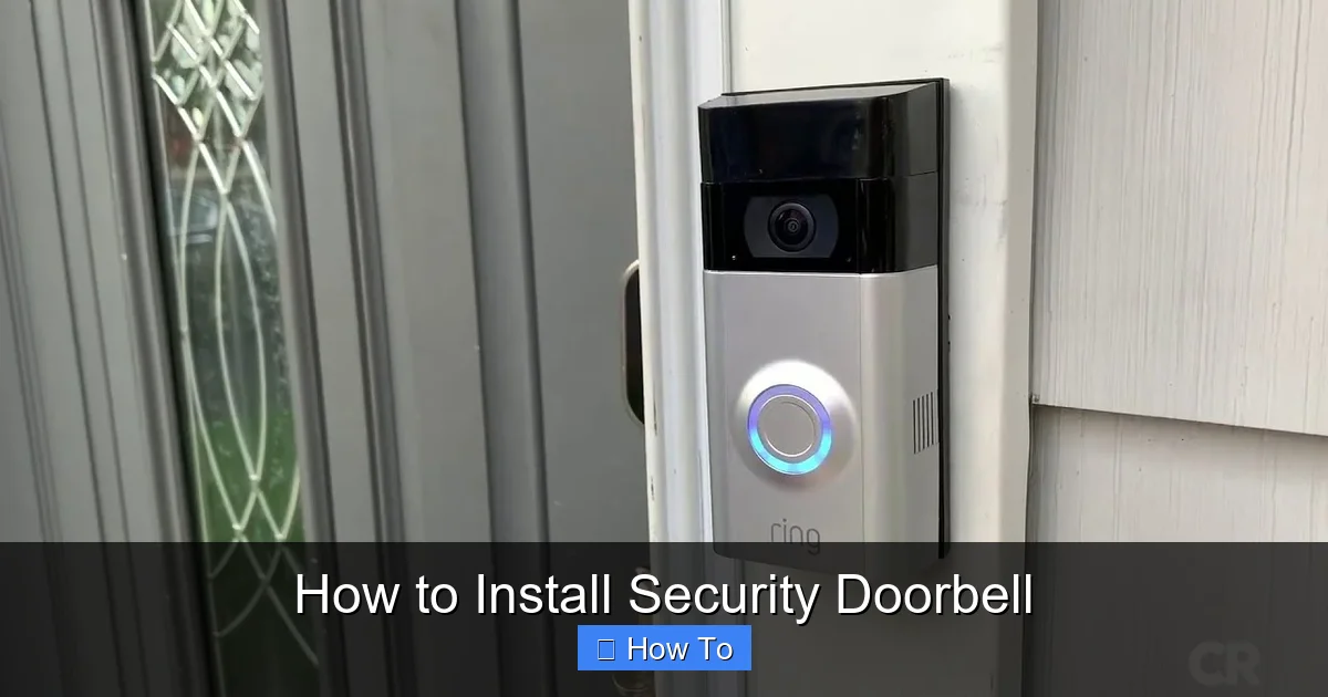 How to Install Security Doorbell