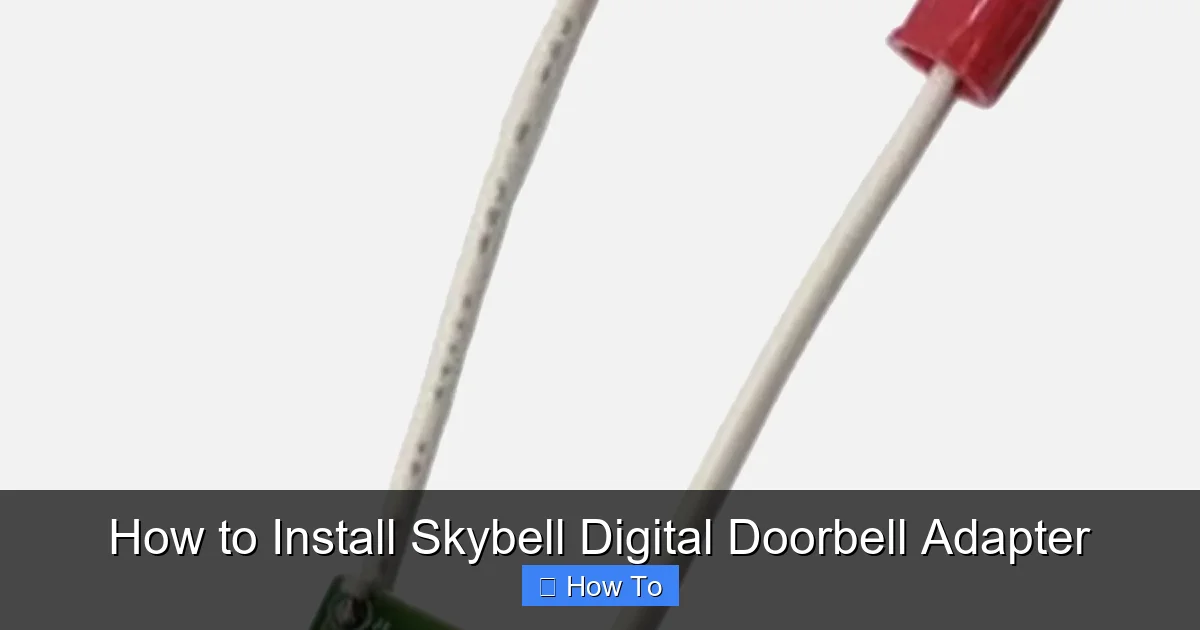 How to Install Skybell Digital Doorbell Adapter