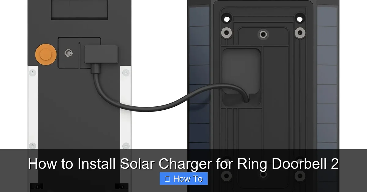 How to Install Solar Charger for Ring Doorbell 2