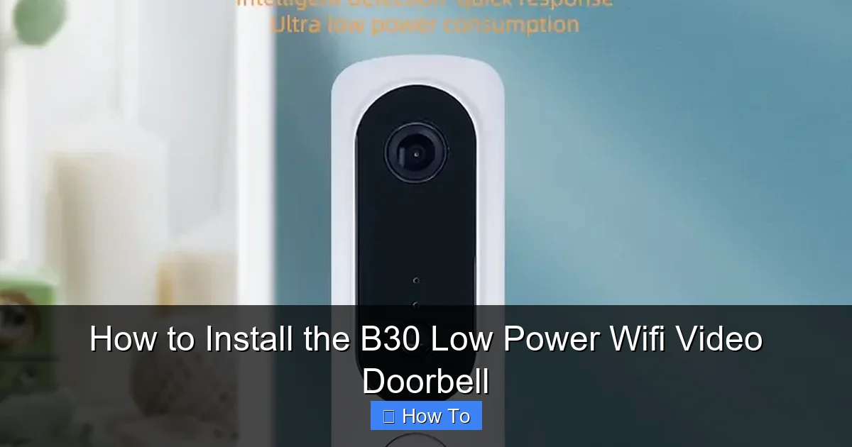 How to Install the B30 Low Power Wifi Video Doorbell