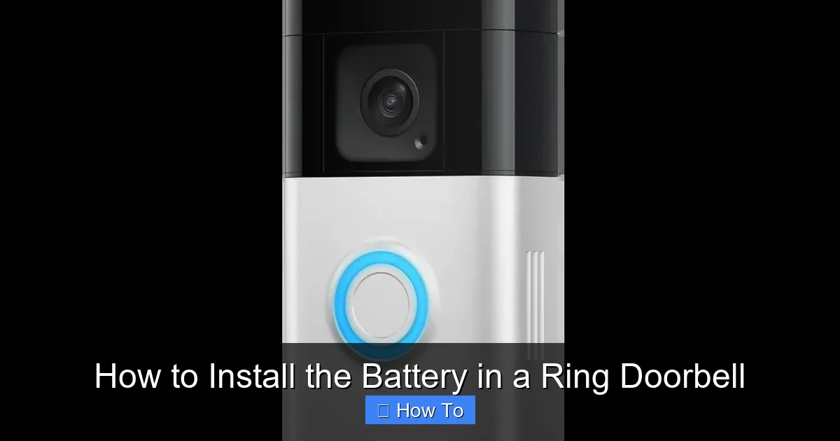 How to Install the Battery in a Ring Doorbell