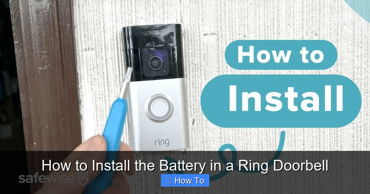 How to Install the Battery in a Ring Doorbell