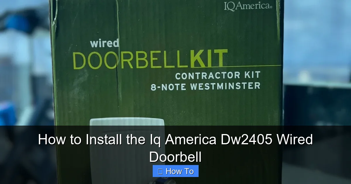 How to Install the Iq America Dw2405 Wired Doorbell
