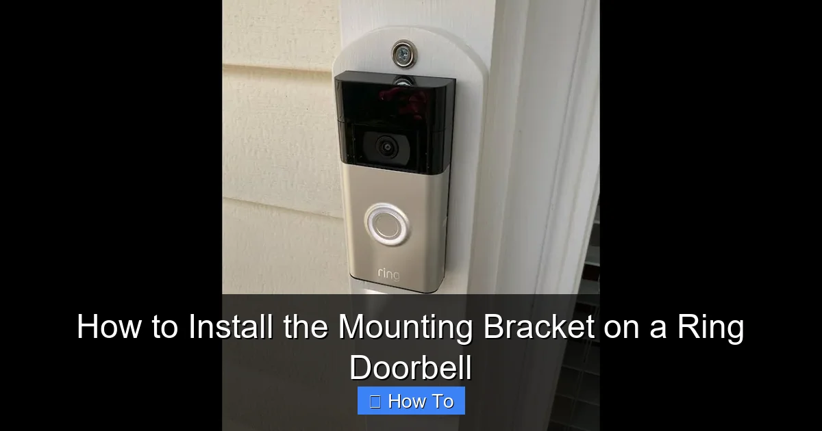 How to Install the Mounting Bracket on a Ring Doorbell