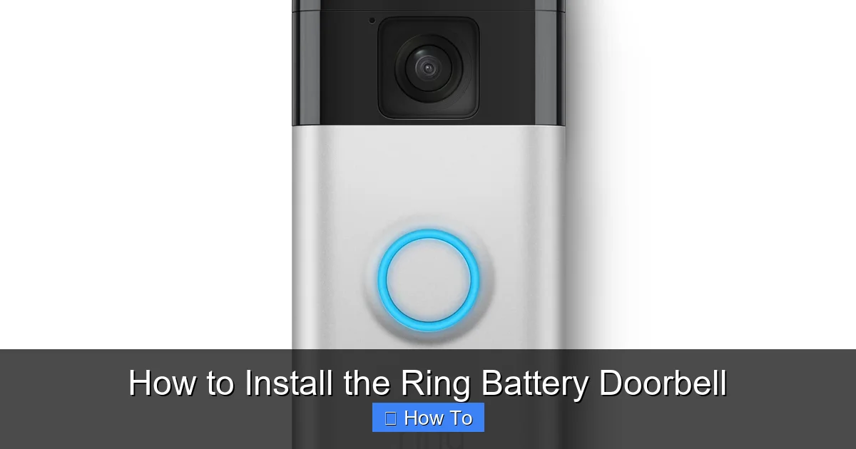 How to Install the Ring Battery Doorbell