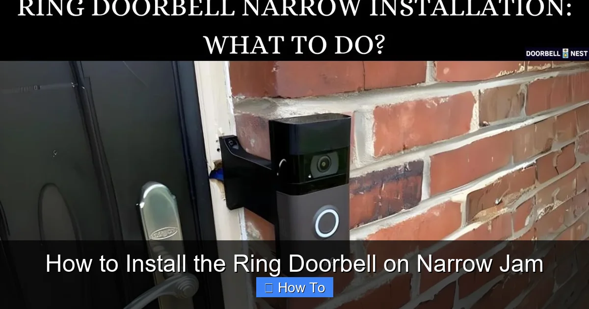 How to Install the Ring Doorbell on Narrow Jam
