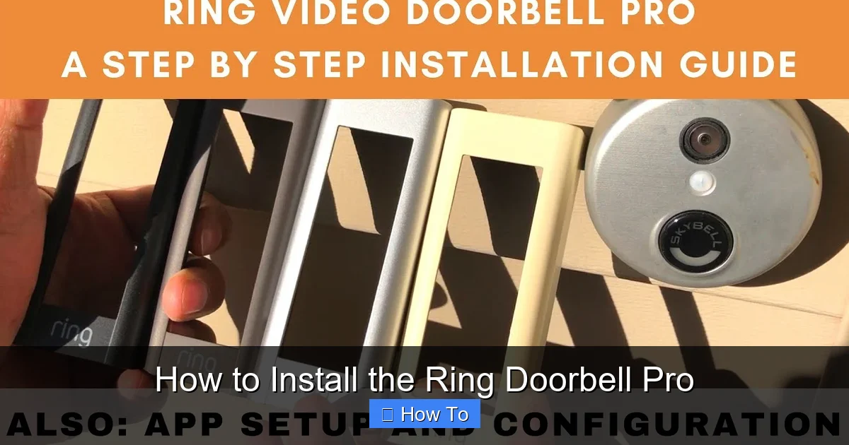 How to Install the Ring Doorbell Pro