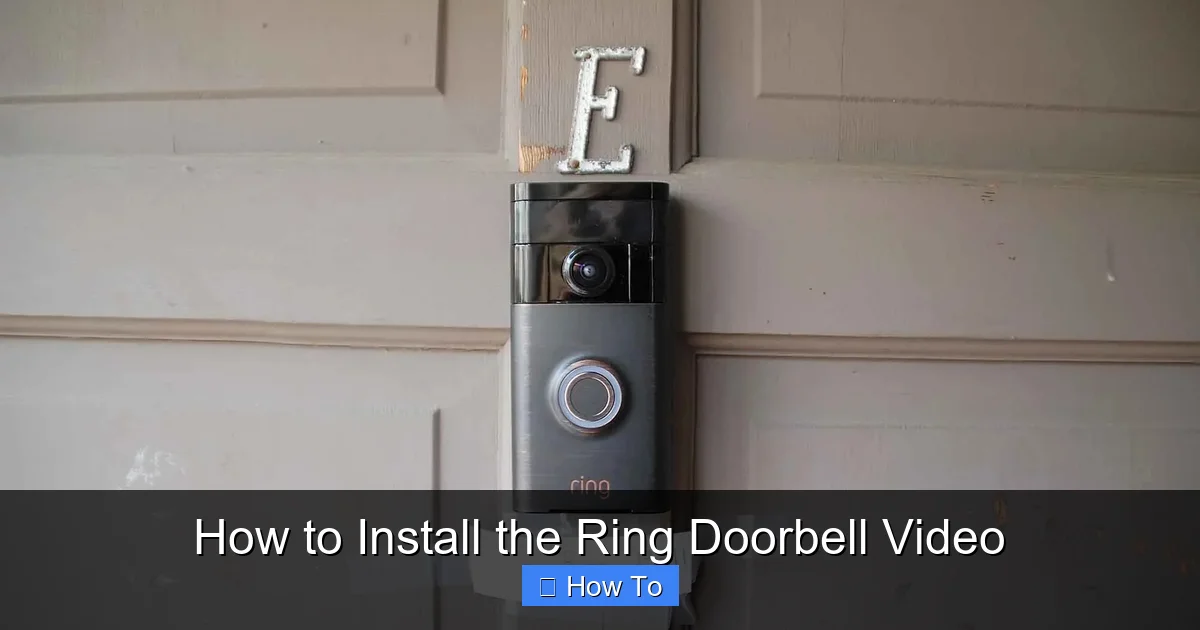How to Install the Ring Doorbell Video