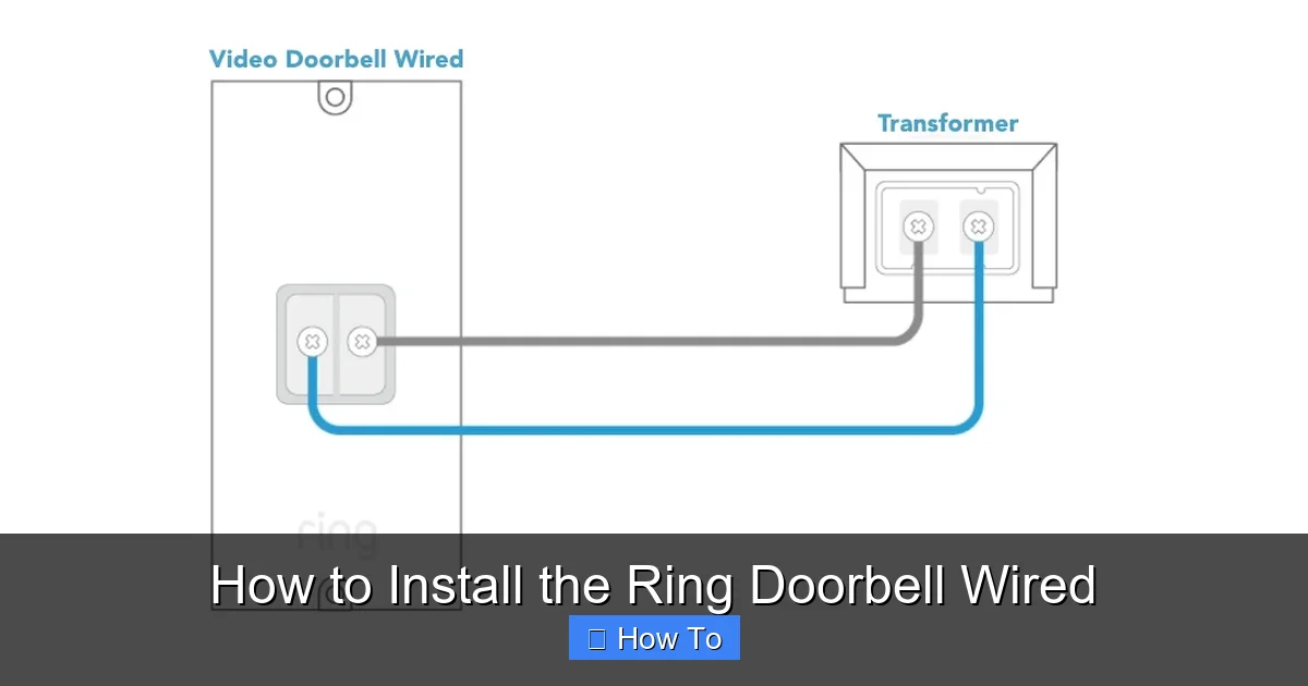 How to Install the Ring Doorbell Wired