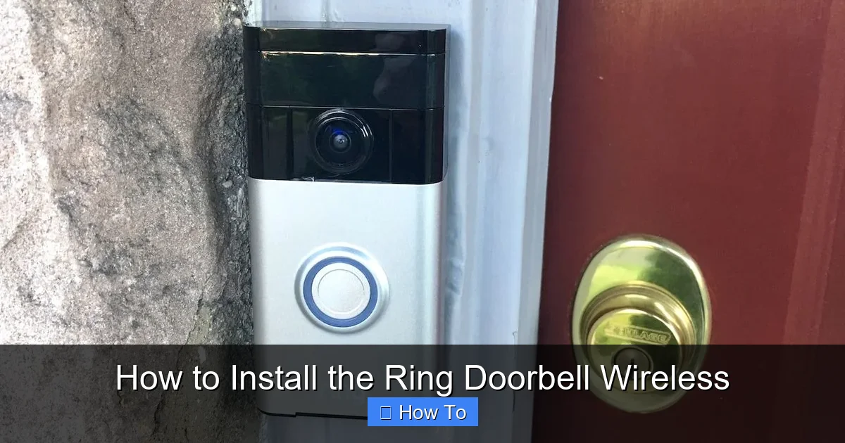 How to Install the Ring Doorbell Wireless