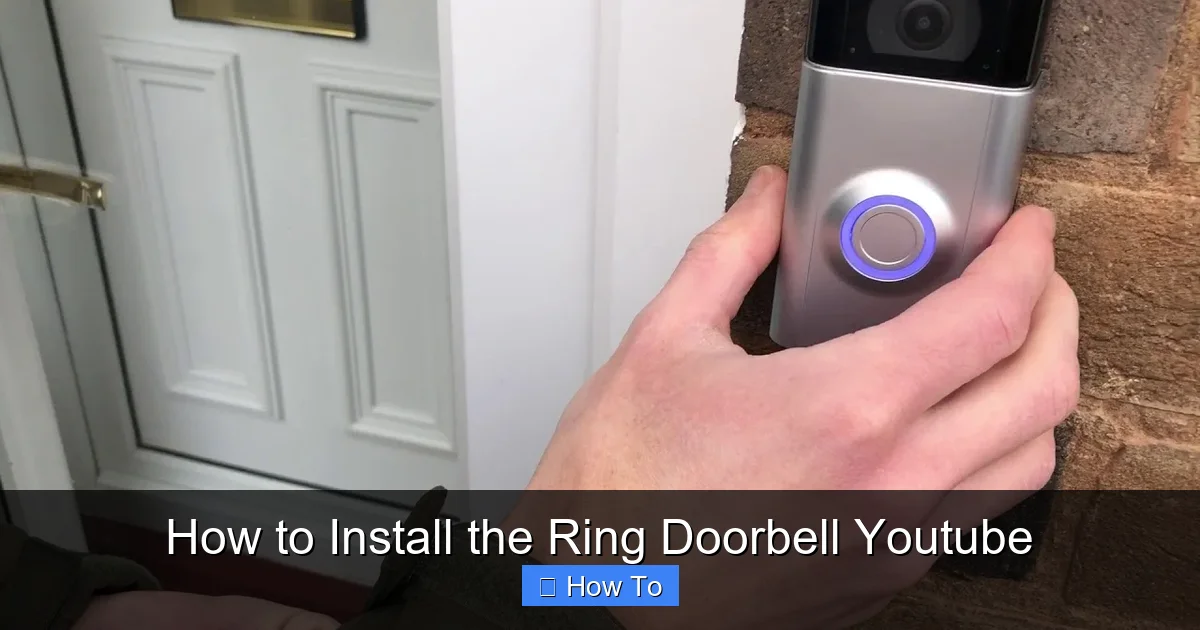 How to Install the Ring Doorbell Youtube