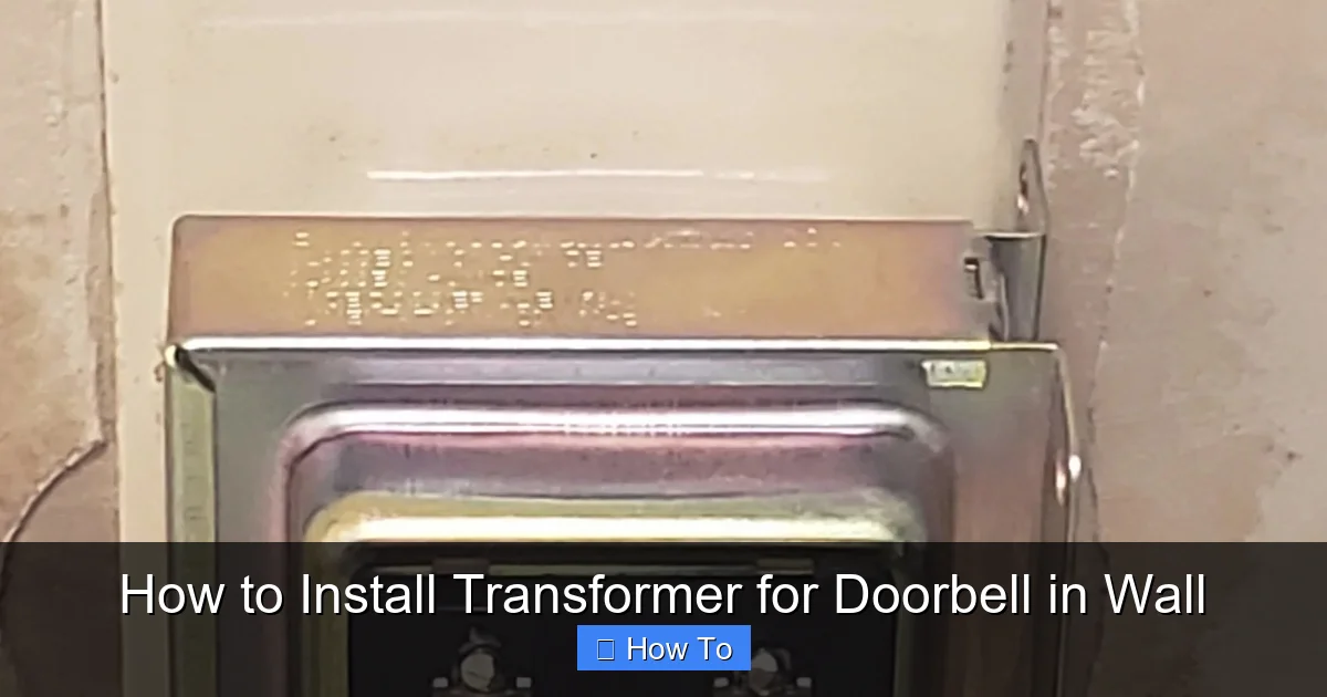 How to Install Transformer for Doorbell in Wall
