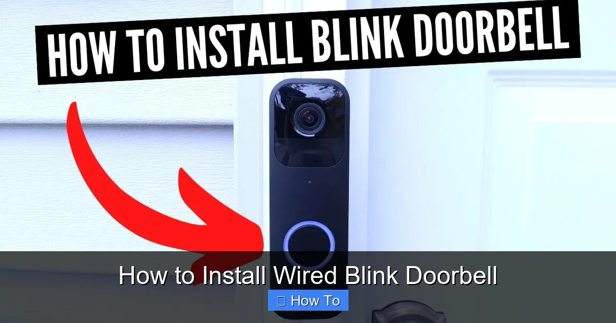 How to Install Wired Blink Doorbell