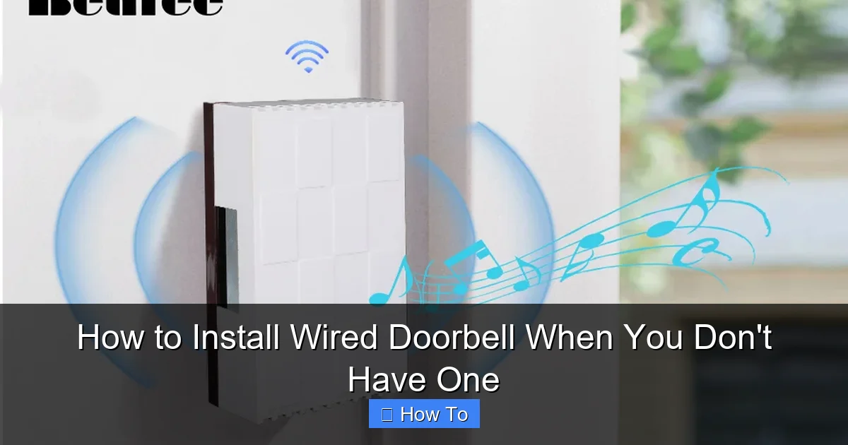 How to Install Wired Doorbell When You Don't Have One