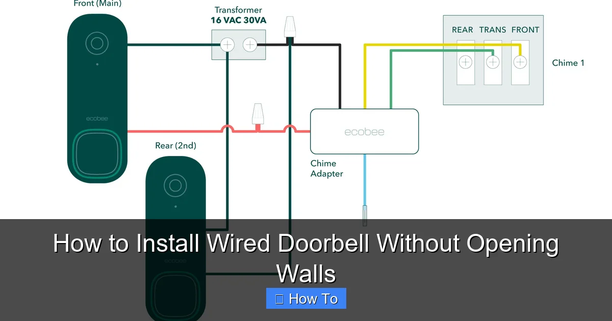 How to Install Wired Doorbell Without Opening Walls