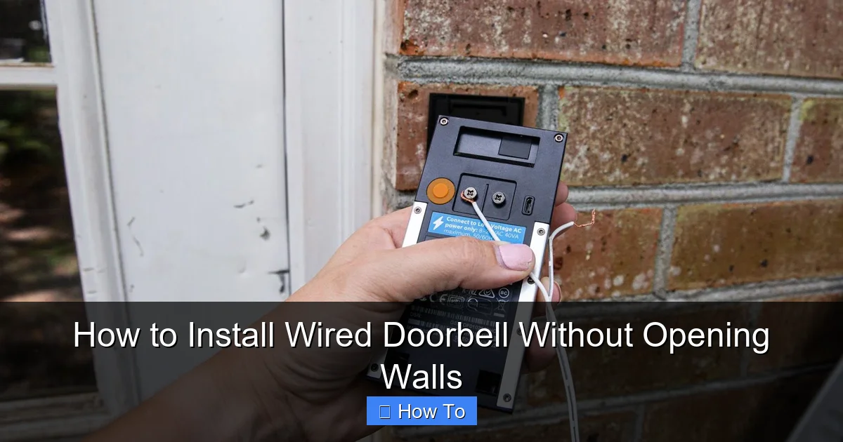 How to Install Wired Doorbell Without Opening Walls