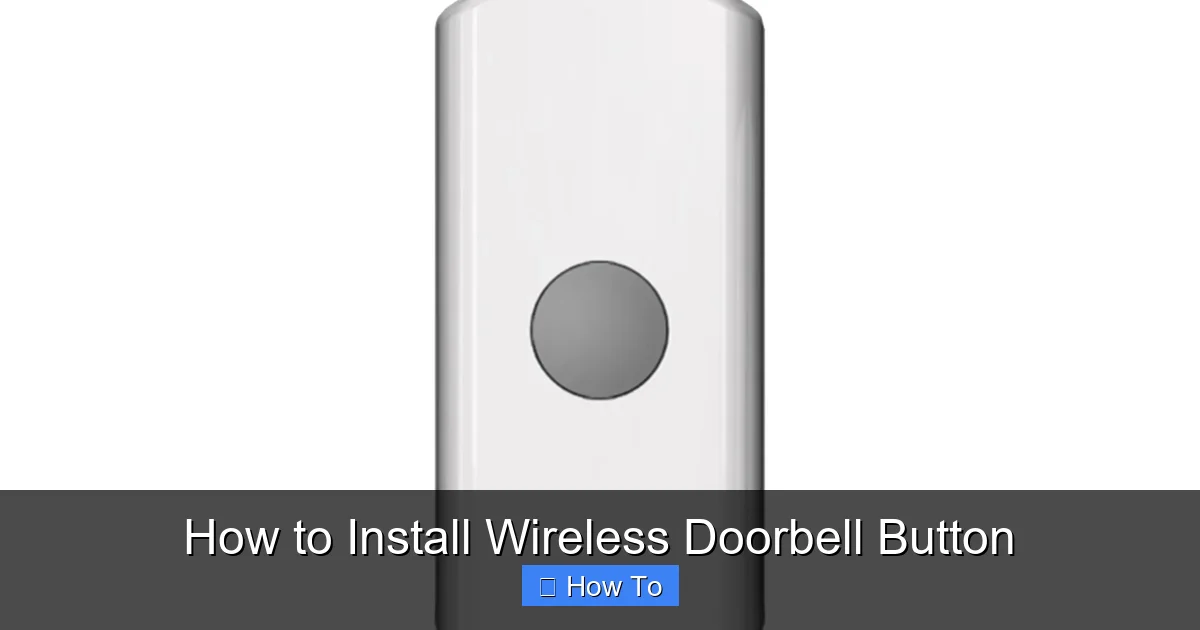 How to Install Wireless Doorbell Button