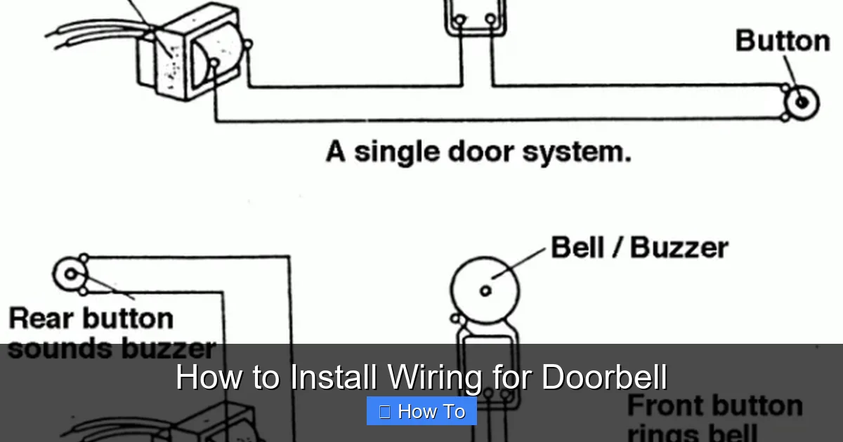 How to Install Wiring for Doorbell