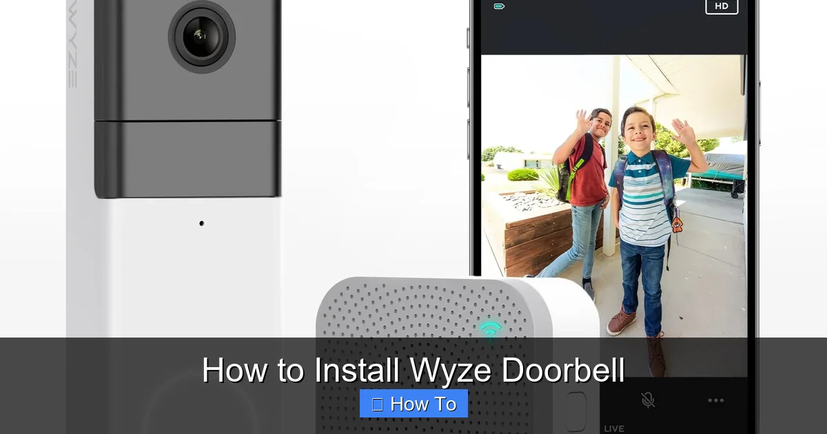 How to Install Wyze Doorbell