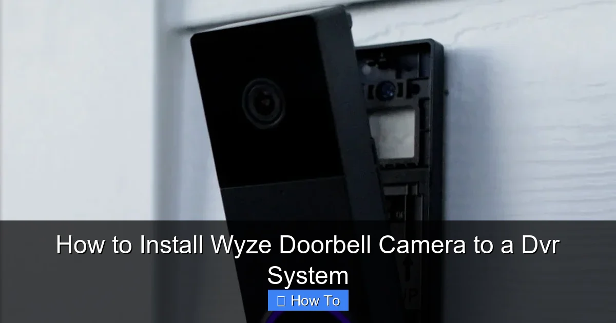 How to Install Wyze Doorbell Camera to a Dvr System
