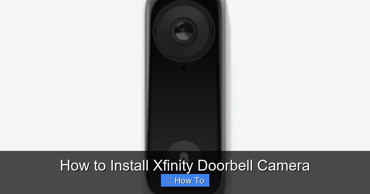 How to Install Xfinity Doorbell Camera