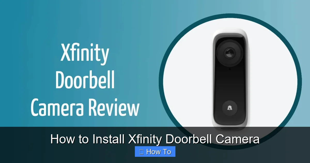 How to Install Xfinity Doorbell Camera