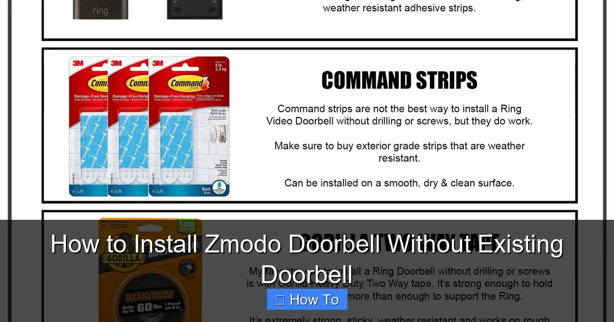 How to Install Zmodo Doorbell Without Existing Doorbell