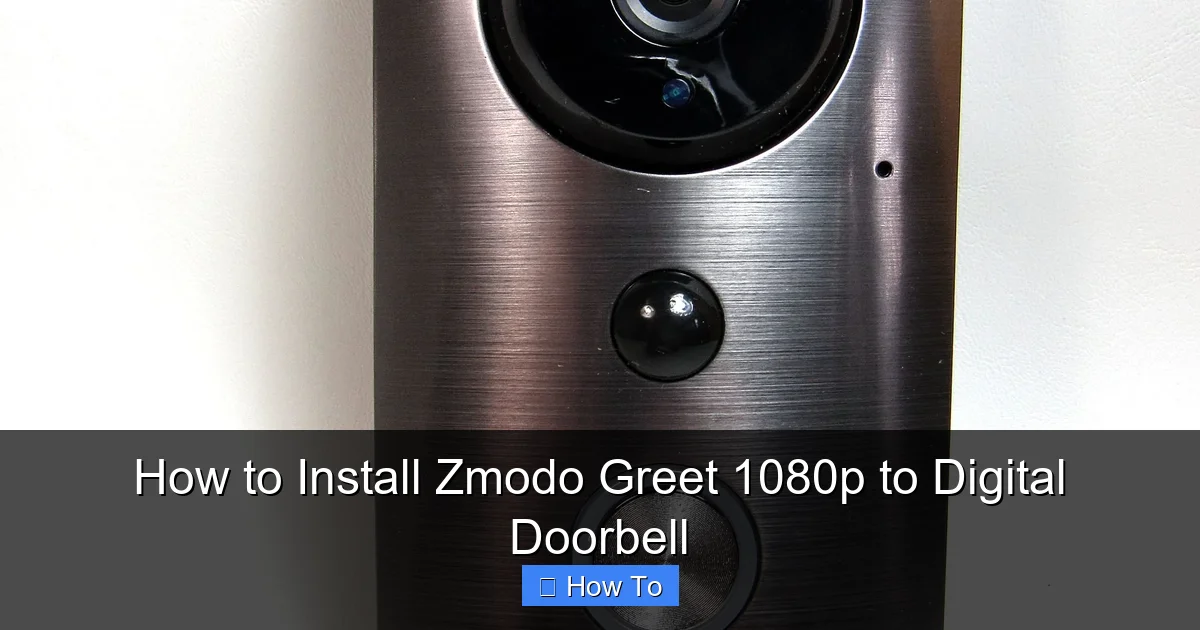 How to Install Zmodo Greet 1080p to Digital Doorbell