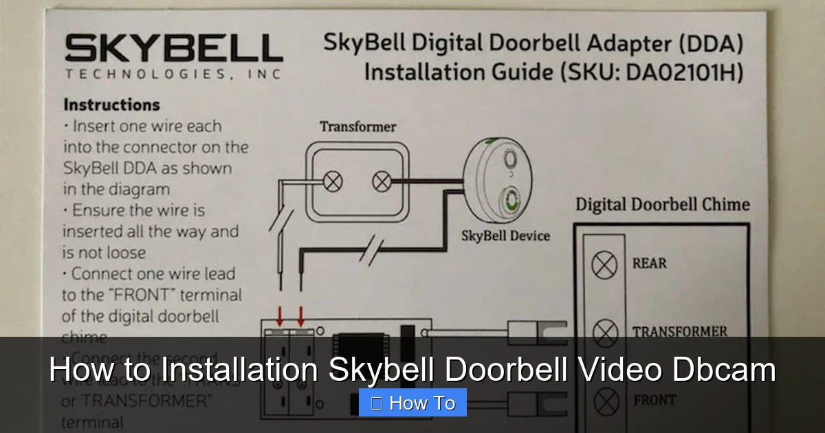 How to Installation Skybell Doorbell Video Dbcam