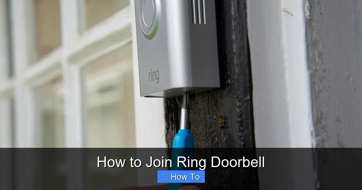 How to Join Ring Doorbell