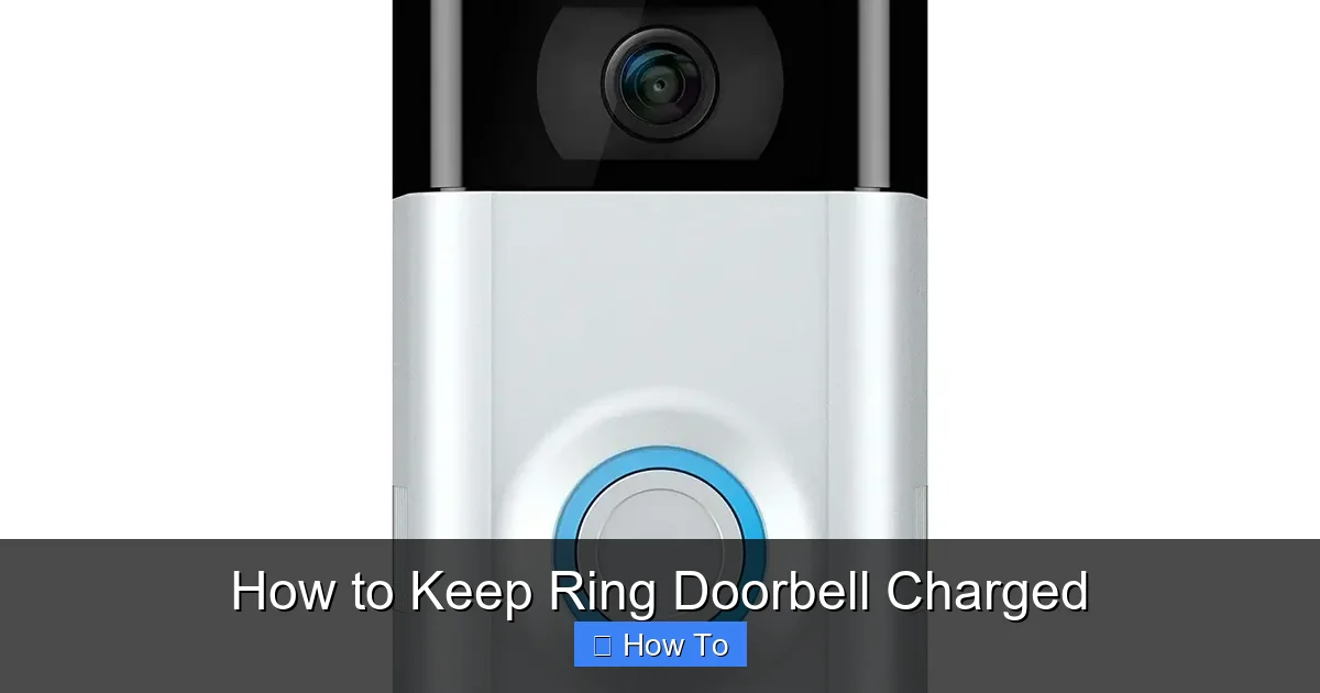 How to Keep Ring Doorbell Charged