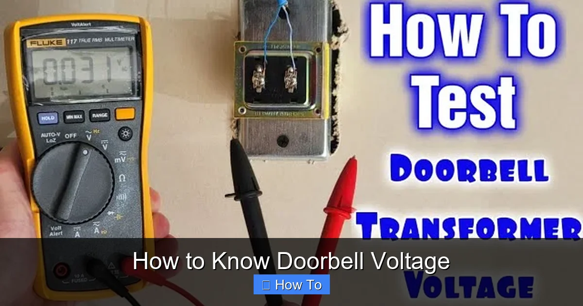 How to Know Doorbell Voltage