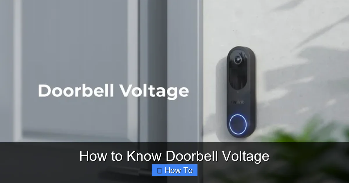 How to Know Doorbell Voltage