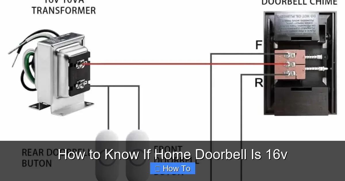 How to Know If Home Doorbell Is 16v