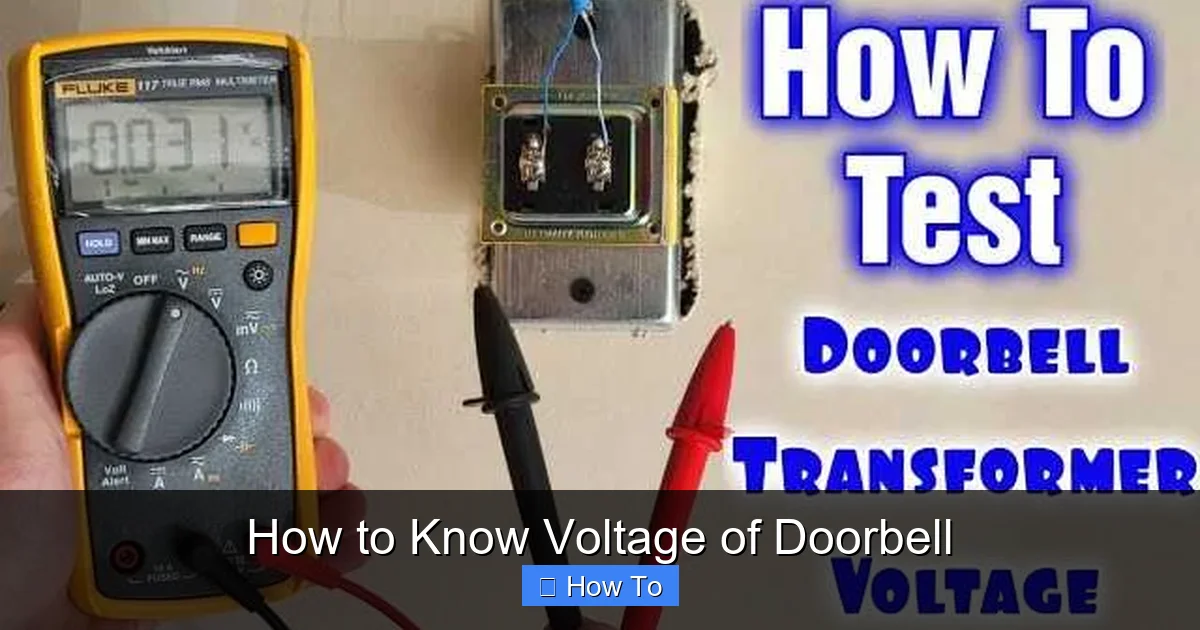 How to Know Voltage of Doorbell