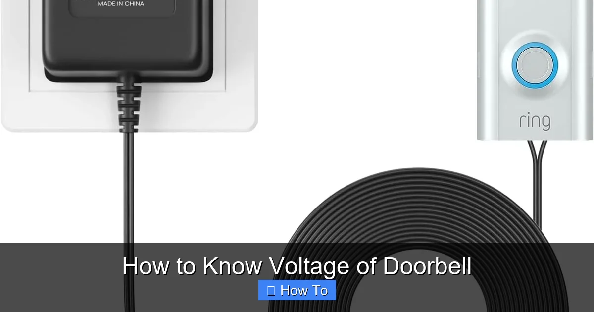 How to Know Voltage of Doorbell